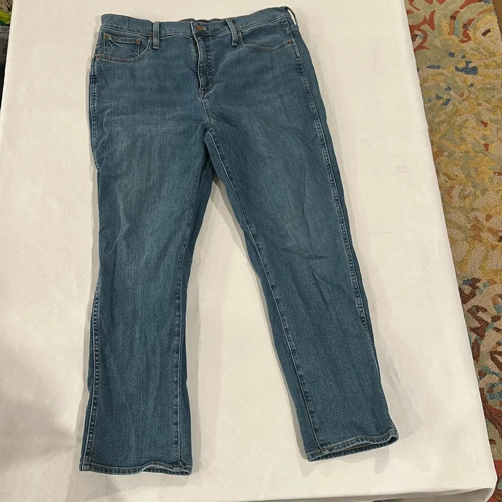J. Crew Women's Straight-Leg Jeans in Mid Blue Denim
